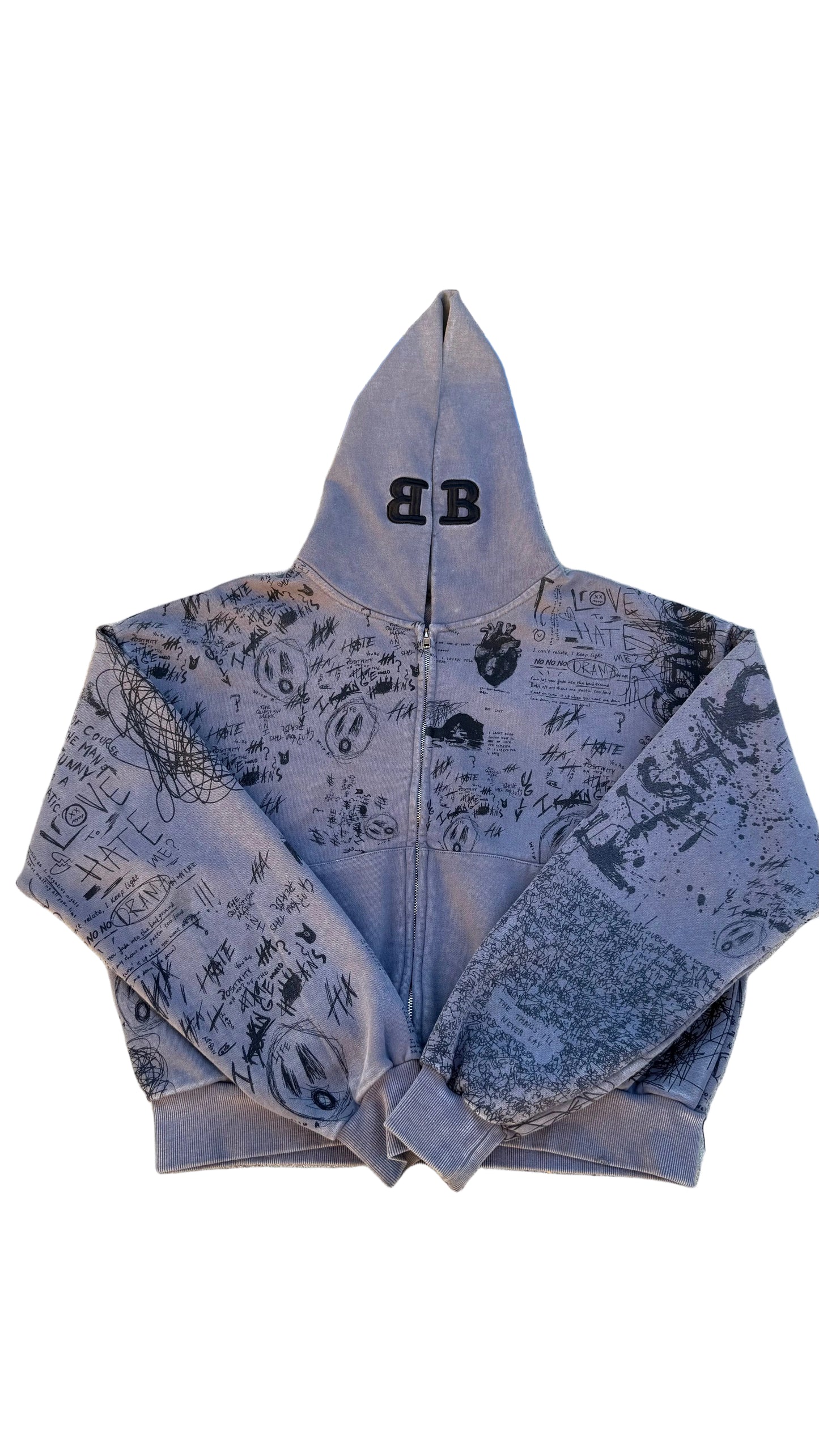 “DISORTED THOUGHTS” ZIP-UP